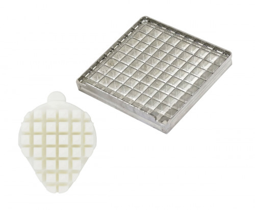 Kit couteau et poussoir 13x13 mm pour coupe-frites acier 10,5x10,5 cm L.tellier