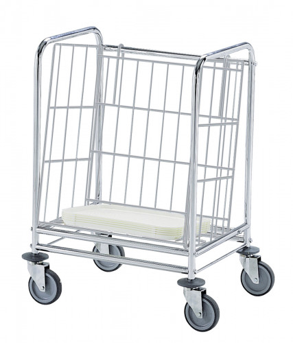 Chariot porte-plateaux inox 90 assiettes maximum Saint Romain