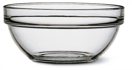 Saladier rond transparent verre trempé Ø 26 cm Empilable Arcoroc