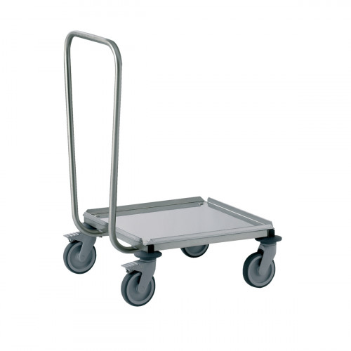 Chariot porte-casiers de lavage inox 67x50x90 cm 150 kg plate_length 50 cm inox Tournus