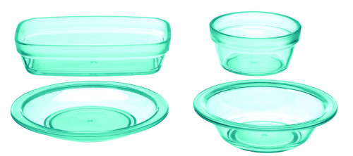 Assiette à dessert rond vert copolyester Ø 13,4 cm Vaisselle Copolyester Saint Romain
