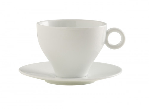 Sous-tasse à cappuccino / thé rond blanc porcelaine Ø 15 cm Slim O Pro.mundi