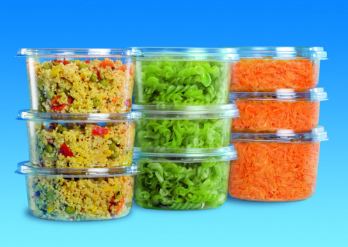 Pot rond transparent Ø 11,7 cm 8,1 cm 50 cl Tusipack Alphaform (50 pièces)