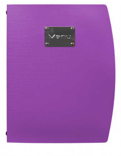 Protège-menu A4 rectangulaire violet 4 vues ajoutables Rio Securit
