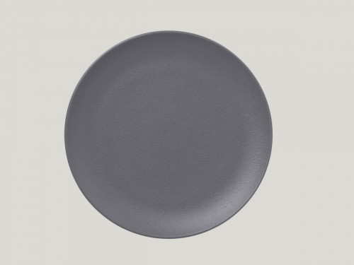 Assiette plate rond gris porcelaine Ø 21 cm Neo Fusion Rak