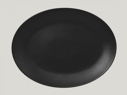 Plat ovale noir porcelaine 36 cm Neo Fusion Rak