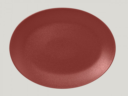 Plat ovale rouge porcelaine 36 cm Neo Fusion Rak