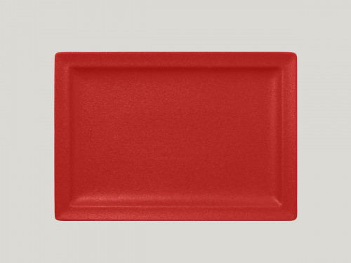 Assiette plate rectangulaire rouge porcelaine 33x23 cm Neo Fusion Rak