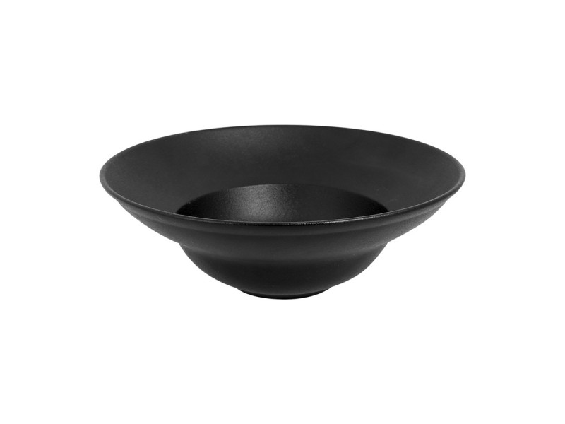 Assiette extra creuse rond noir porcelaine vitrifiée Ø 26 cm Neo Fusion Rak