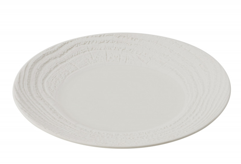 Assiette coupe plate rond ivoire porcelaine Ø 28,3 cm Arborescence Revol