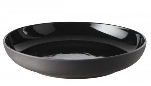 Assiette creuse rond noir porcelaine Ø 23,5 cm Solid Revol