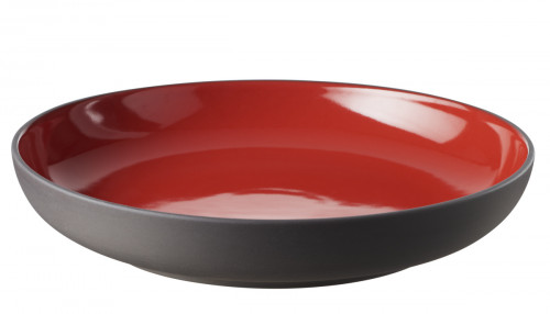Assiette creuse rond rouge porcelaine Ø 23,5 cm Solid Revol