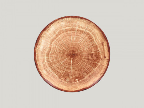 Assiette coupe plate rond timber porcelaine Ø 29 cm Woodart Rak