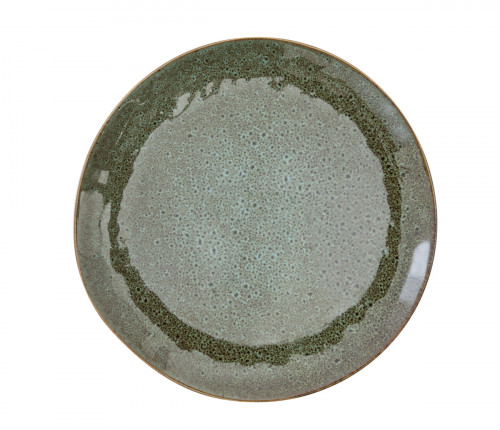 Assiette plate rond vert grès émaillé Ø 28 cm Sky Pro.mundi