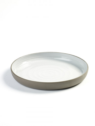 Assiette plate rond taupe porcelaine Ø 20,5 cm Dusk Serax