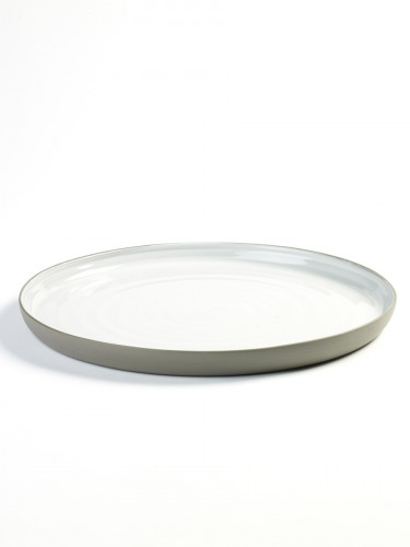 Assiette plate rond taupe porcelaine Ø 31 cm Dusk Serax