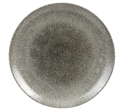 Plat rond noir porcelaine Ø 28,8 cm Raku Churchill