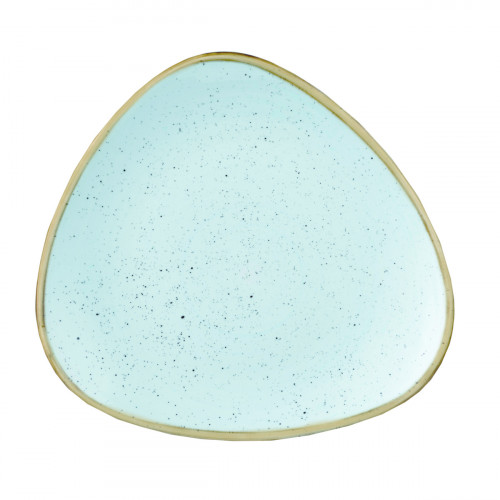 Assiette plate triangulaire duck egg porcelaine 26,5x26,5 cm Stonecast Churchill