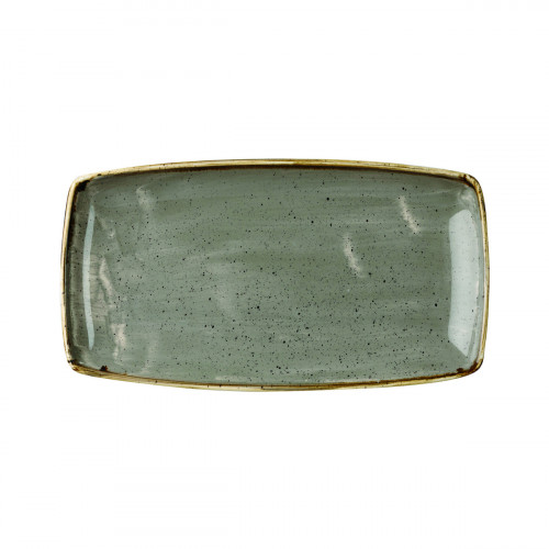 Assiette plate rectangulaire peppercorn porcelaine 29,5x15 cm Stonecast Churchill