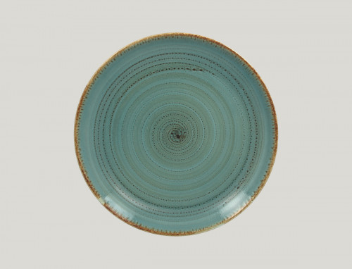 Assiette coupe plate rond lagon porcelaine Ø 27 cm Twirl Rak