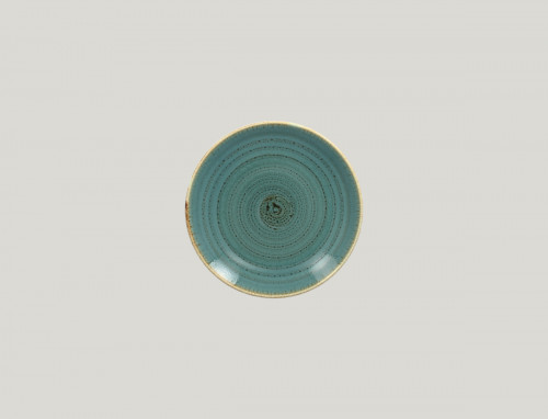 Assiette plate rond lagon porcelaine Ø 15 cm Twirl Rak