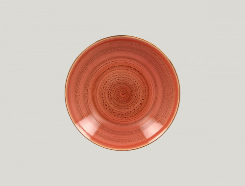 Assiette coupe creuse rond orange porcelaine Ø 28 cm Twirl Rak