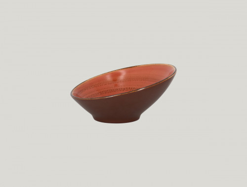 Saladier irrégulier orange porcelaine Ø 22 cm Twirl Rak