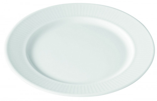 Assiette plate rond blanc porcelaine Ø 20 cm Plisse Pillivuyt