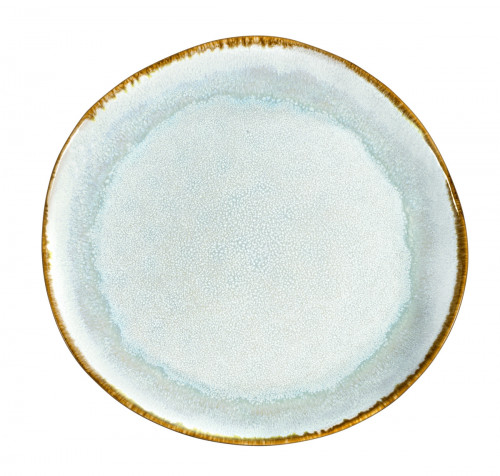 Assiette coupe plate rond bleu grès Ø 28 cm Shadow Medard De Noblat