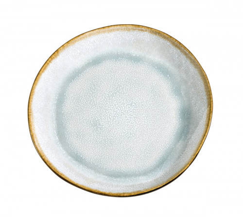 Assiette coupe plate rond bleu grès Ø 20,5 cm Shadow Medard De Noblat