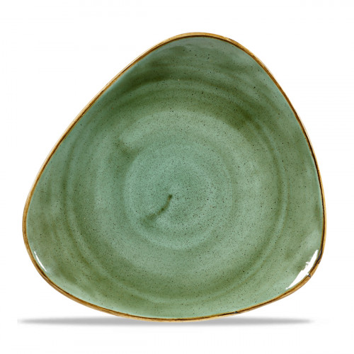 Assiette plate triangulaire Samphire porcelaine 26,5x26,5 cm Stonecast Churchill