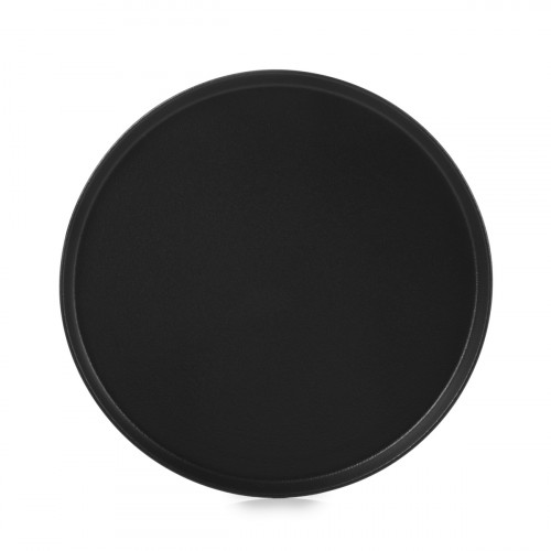 Assiette plate rond noir porcelaine Ø 22 cm Adelie Revol