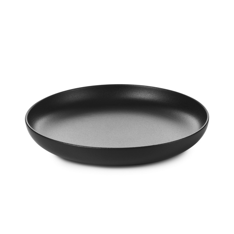 Assiette creuse rond noir porcelaine culinaire Ø 27 cm Adelie Revol