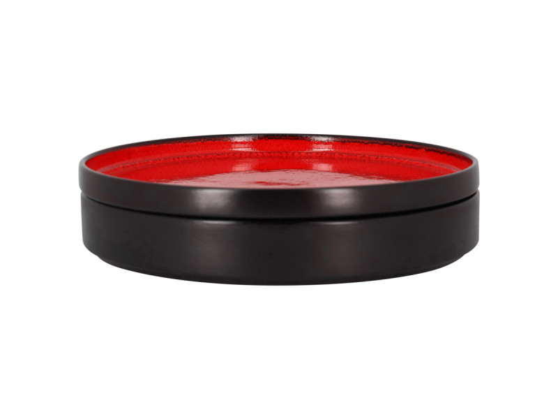 Assiette creuse rond rouge porcelaine Ø 23 cm Fire Rak