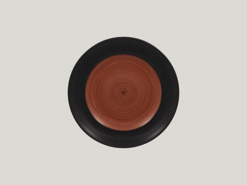 Assiette plate rond marron porcelaine Ø 24 cm Trinidad Rak