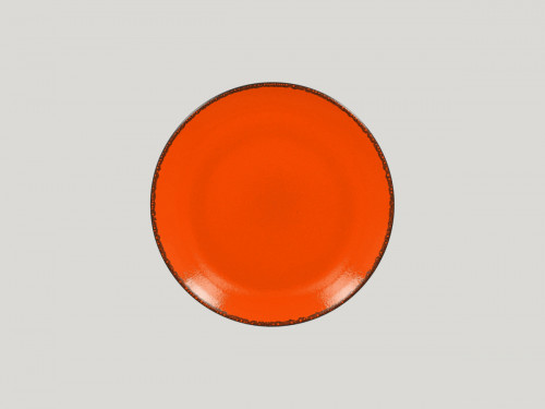 Assiette plate rond orange porcelaine Ø 24 cm Fire Rak