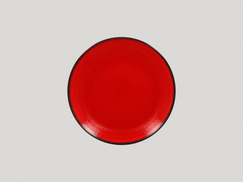 Assiette plate rond rouge porcelaine Ø 24 cm Fire Rak