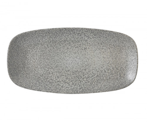 Assiette plate rectangulaire gris porcelaine 29,8x15,3 cm Evo Origins Dudson