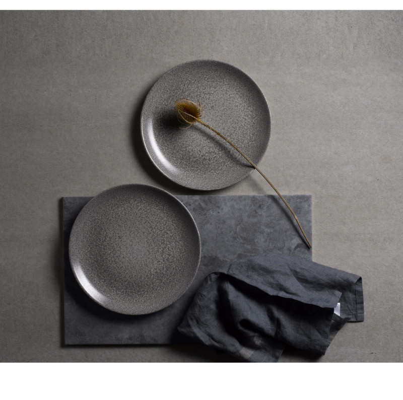 Assiette plate rectangulaire gris porcelaine 29,8x15,3 cm Evo Origins Dudson