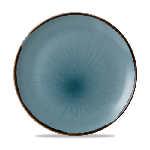 Assiette coupe plate rond bleu porcelaine Ø 26 cm Harvest Dudson