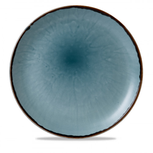 Assiette coupe plate rond bleu porcelaine Ø 28,8 cm Harvest Dudson