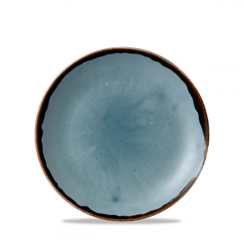 Assiette coupe plate rond bleu porcelaine Ø 16,5 cm Harvest Dudson