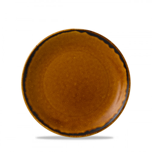 Assiette coupe plate rond marron porcelaine Ø 16,5 cm Harvest Dudson