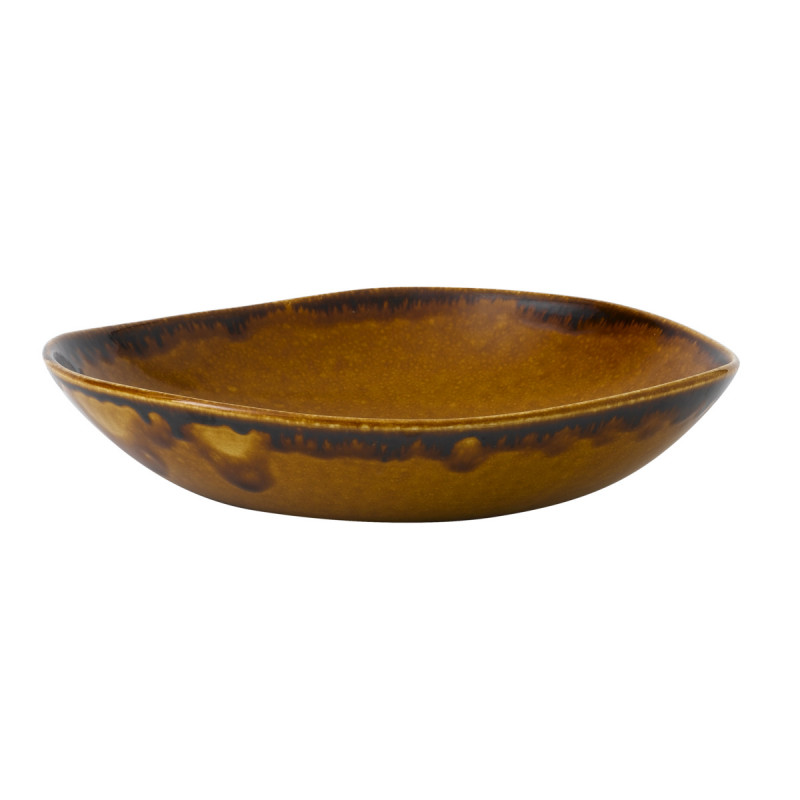 Assiette creuse rond marron porcelaine Ø 26,4 cm Harvest Dudson