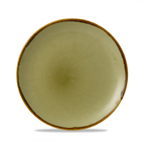 Assiette coupe plate rond vert porcelaine Ø 26 cm Harvest Dudson
