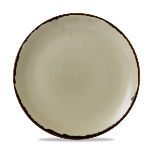 Assiette coupe plate rond beige porcelaine Ø 26 cm Harvest Dudson