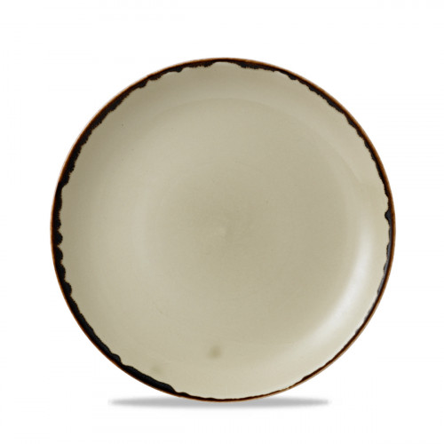 Assiette coupe plate rond beige porcelaine Ø 21,7 cm Harvest Dudson
