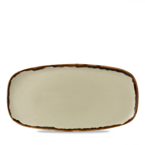 Assiette plate rectangulaire beige porcelaine 29,8x15,3 cm Harvest Dudson