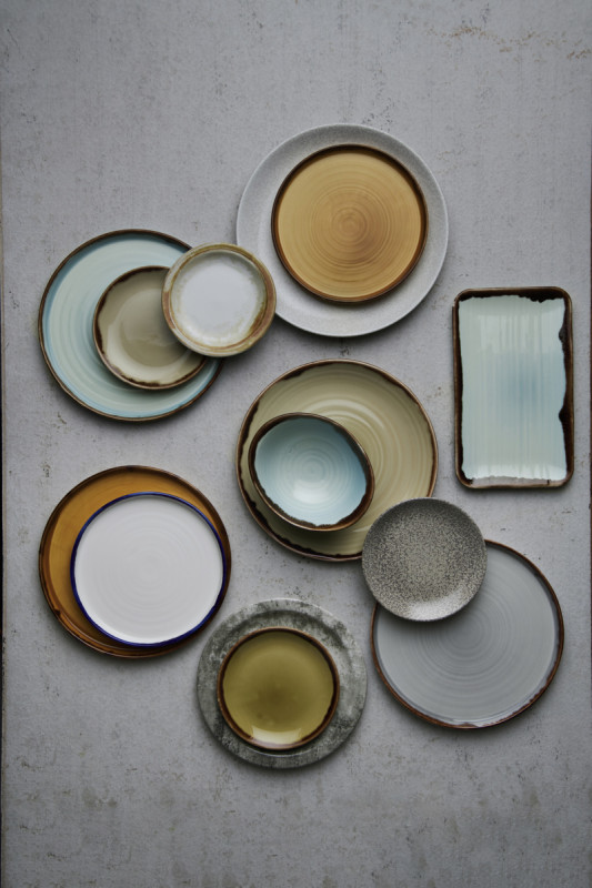 Assiette plate rectangulaire beige porcelaine 35,5x18,9 cm Harvest Dudson