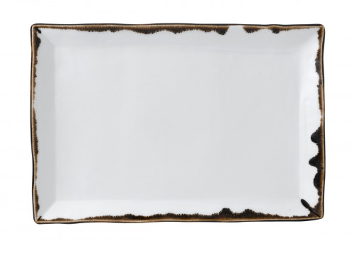 Assiette plate rectangulaire blanc porcelaine 28,5x18,7 cm Harvest Dudson